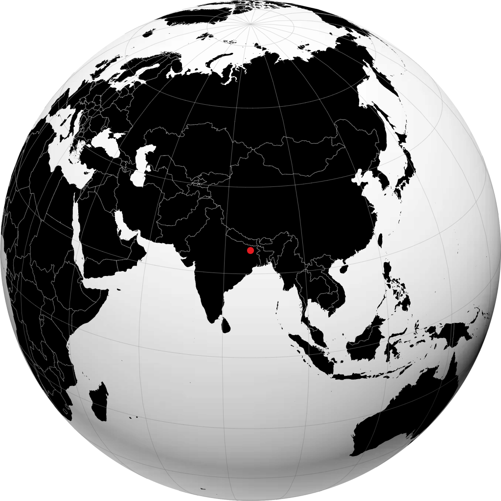 مونغير على الكرة الأرضية