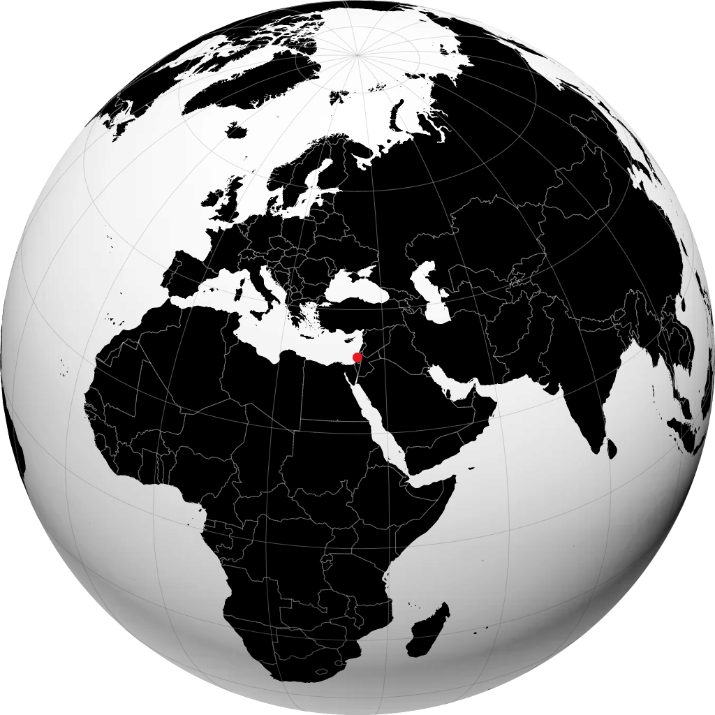 نتانيا على الكرة الأرضية