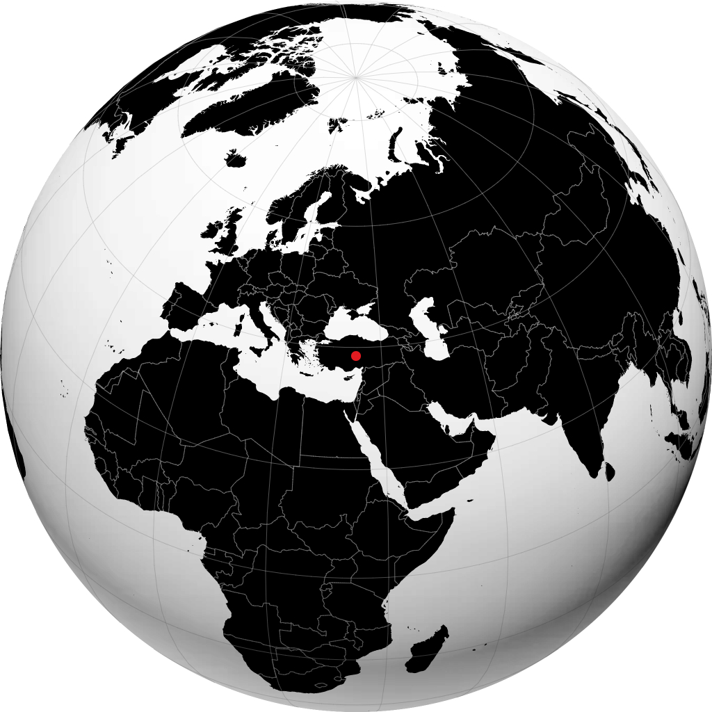 نوشهير على الكرة الأرضية