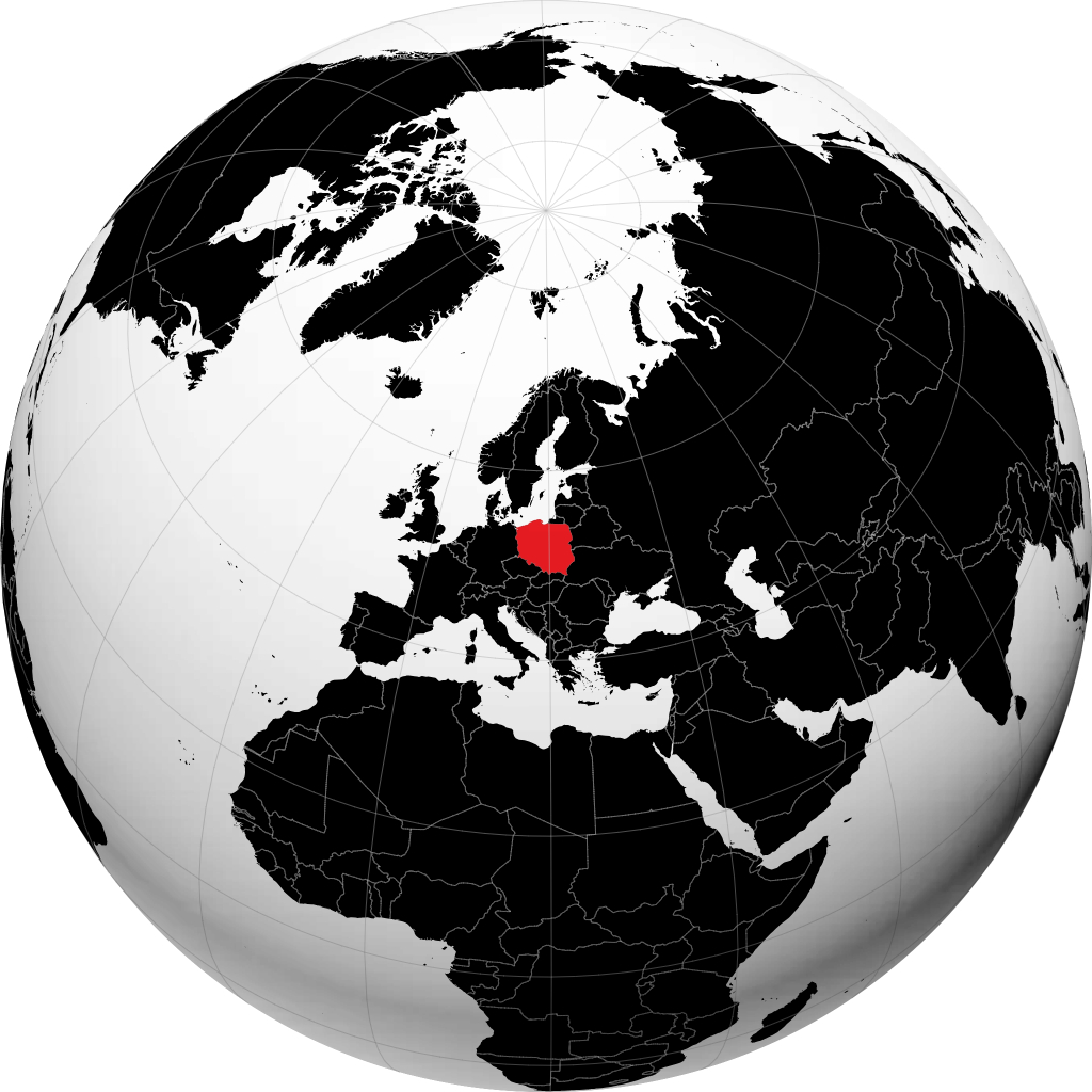 بولندا على الكرة الأرضية