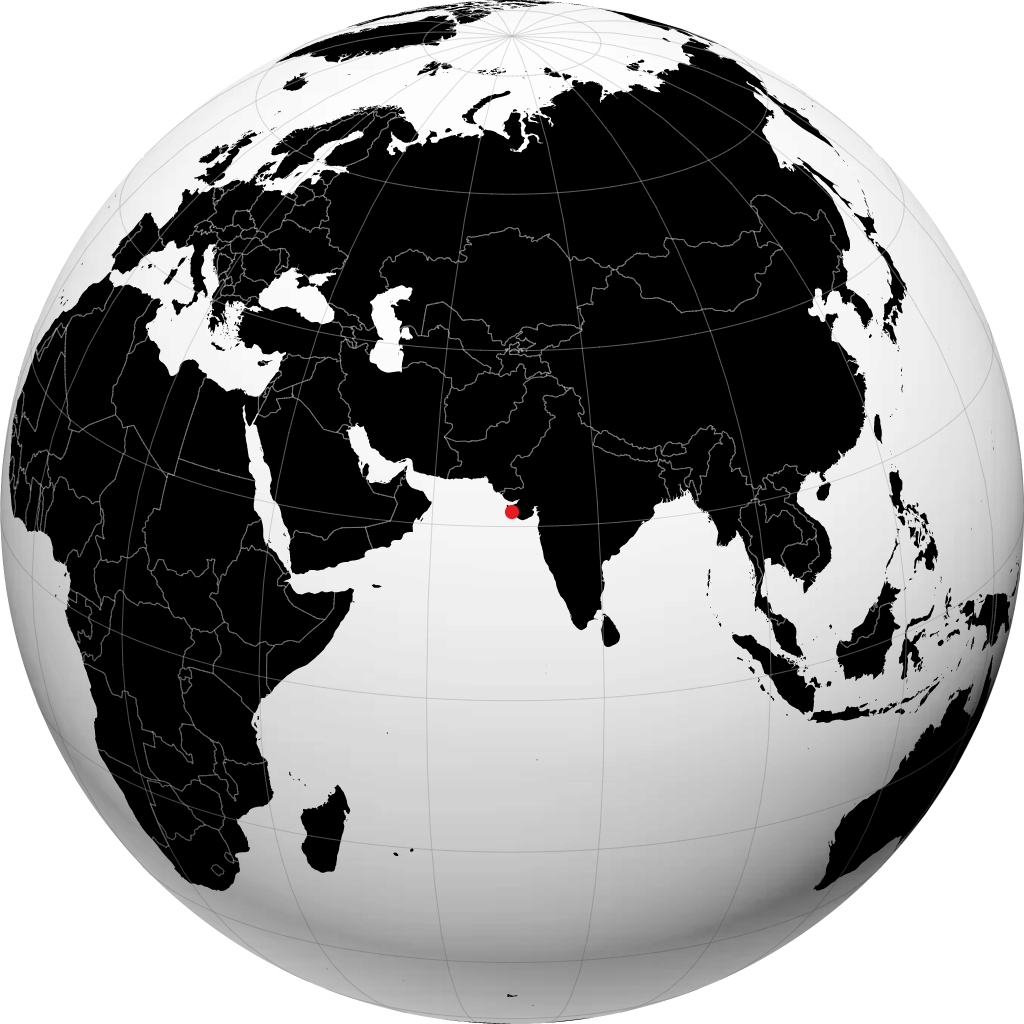 بورباندار على الكرة الأرضية