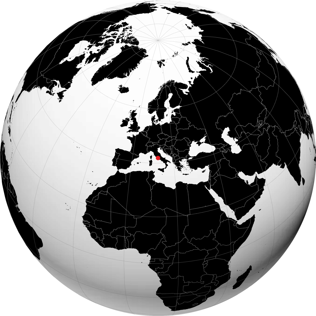 روما على الكرة الأرضية