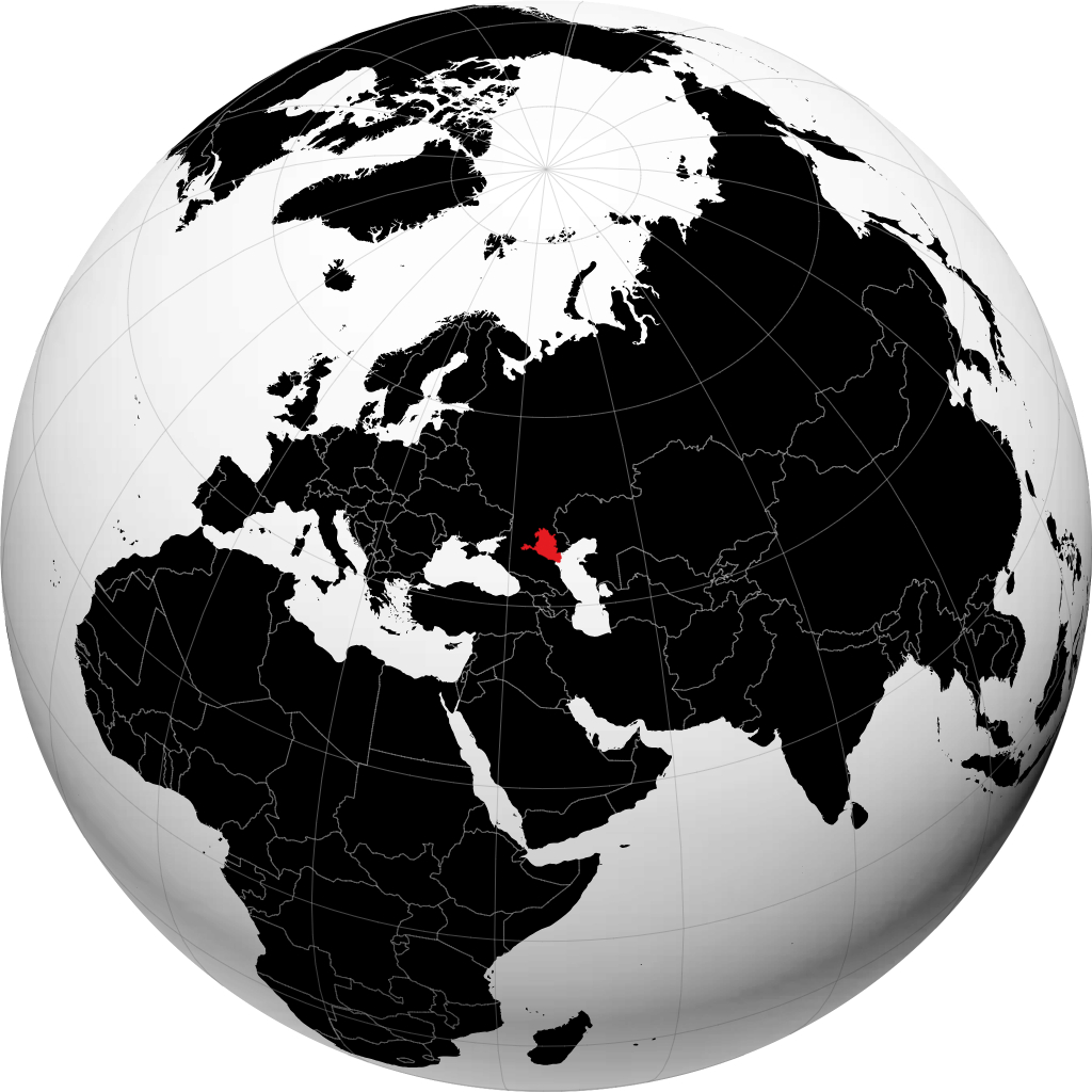 كالميكيا على الكرة الأرضية