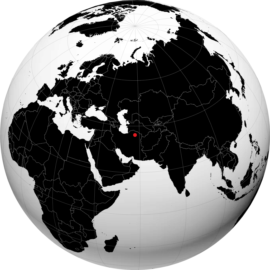 سبزوار على الكرة الأرضية