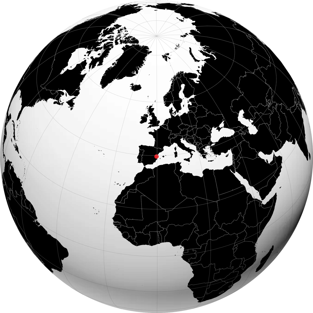 ساغونتو على الكرة الأرضية