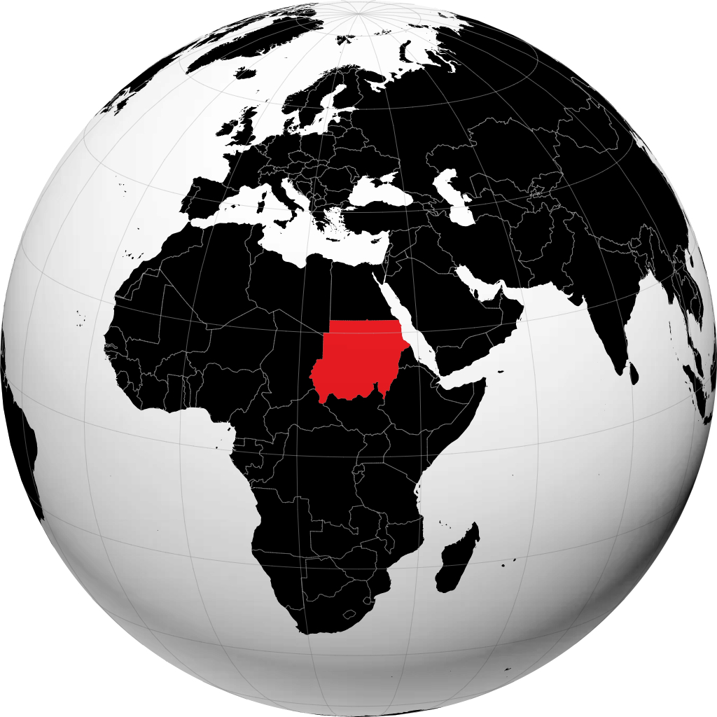 السودان على الكرة الأرضية