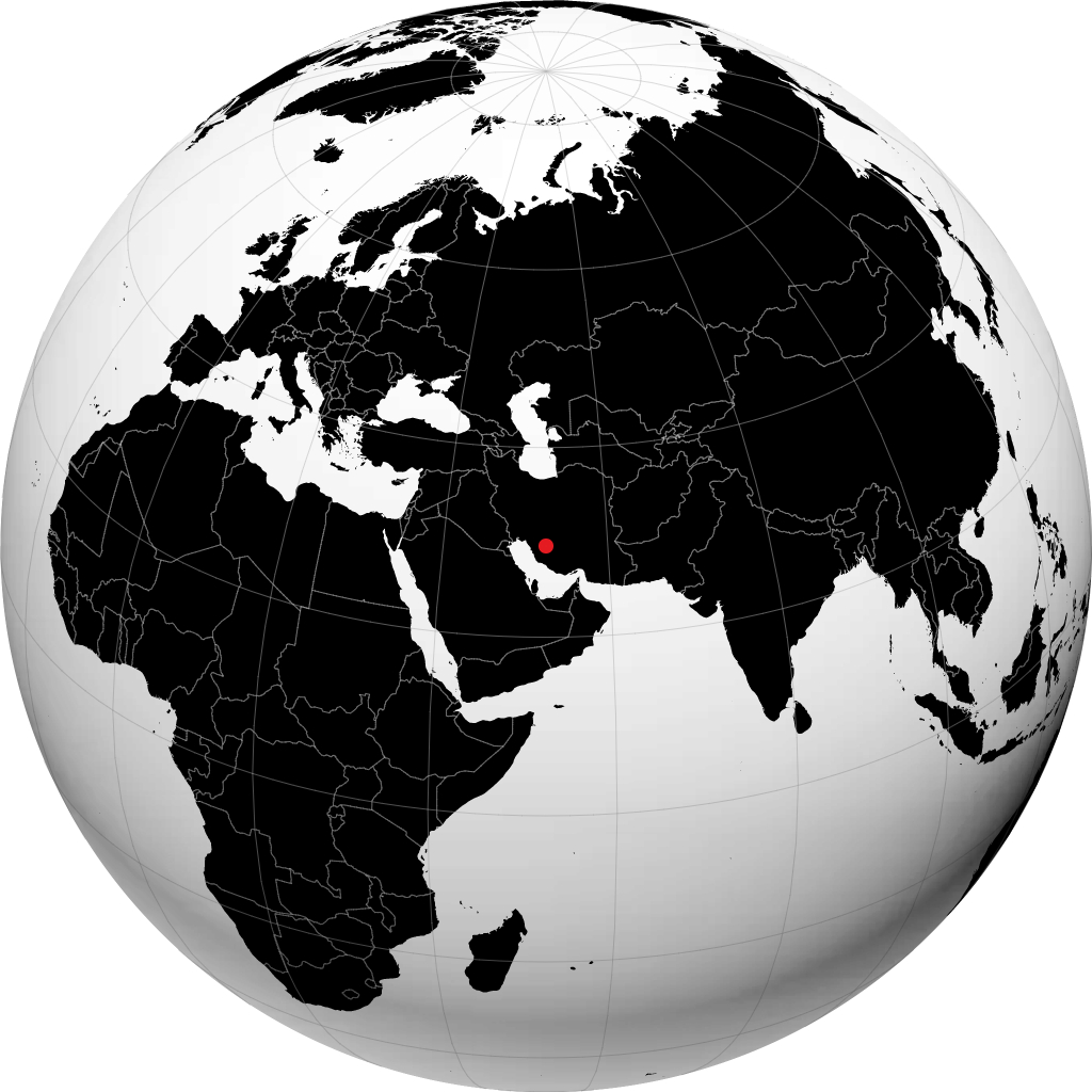 شيراز على الكرة الأرضية