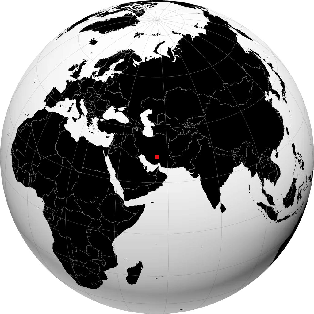 سيرجان على الكرة الأرضية