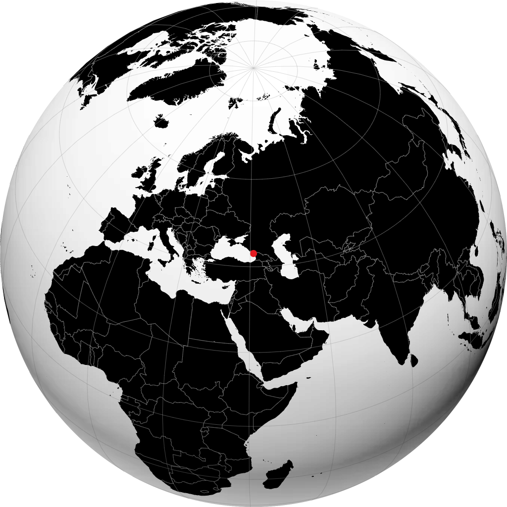 سوخومي على الكرة الأرضية