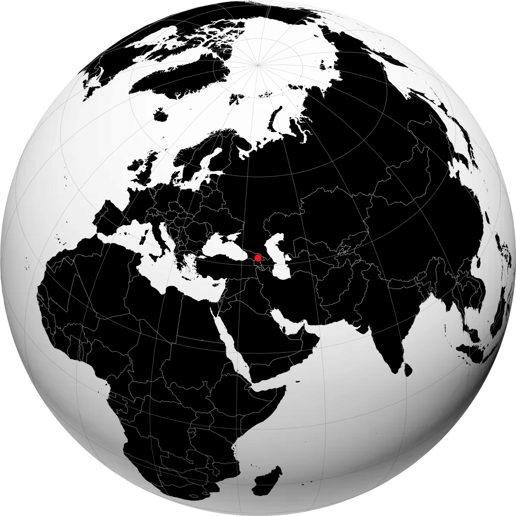 تبليسي على الكرة الأرضية