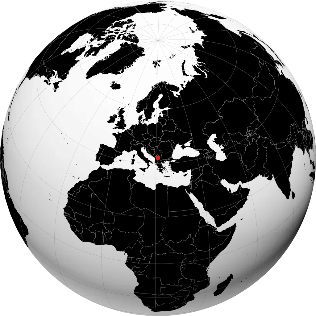 تيتوفو على الكرة الأرضية