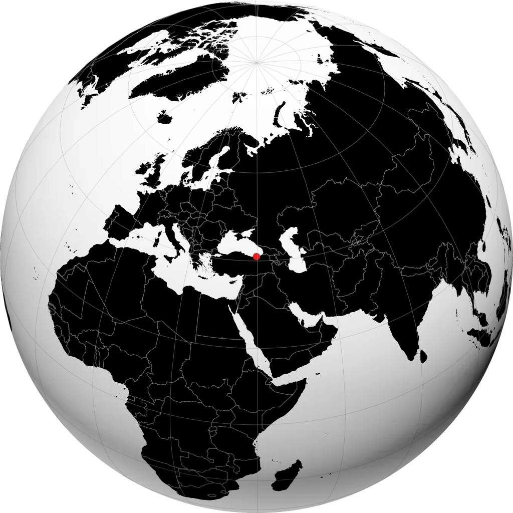طرابزون على الكرة الأرضية