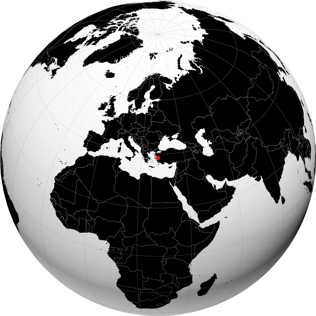 تورغوتلو على الكرة الأرضية