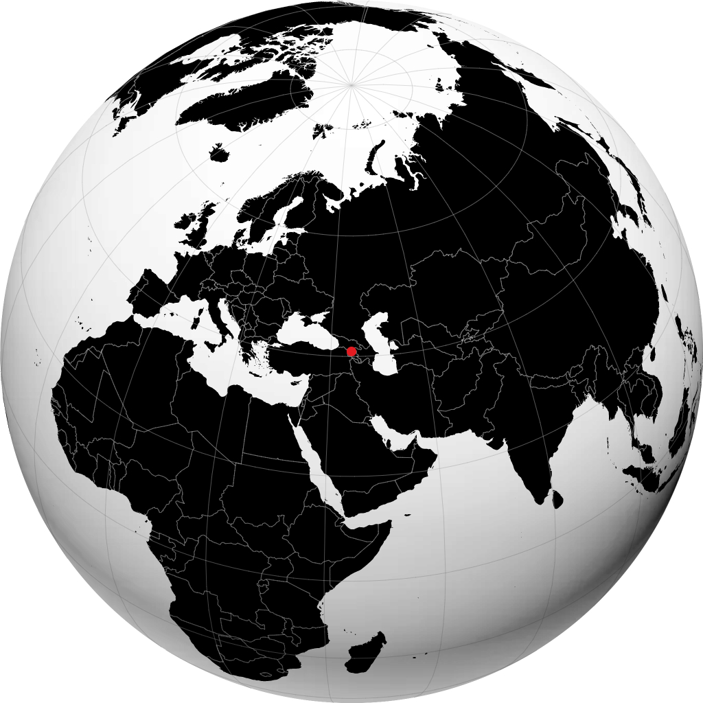 فانادزور على الكرة الأرضية