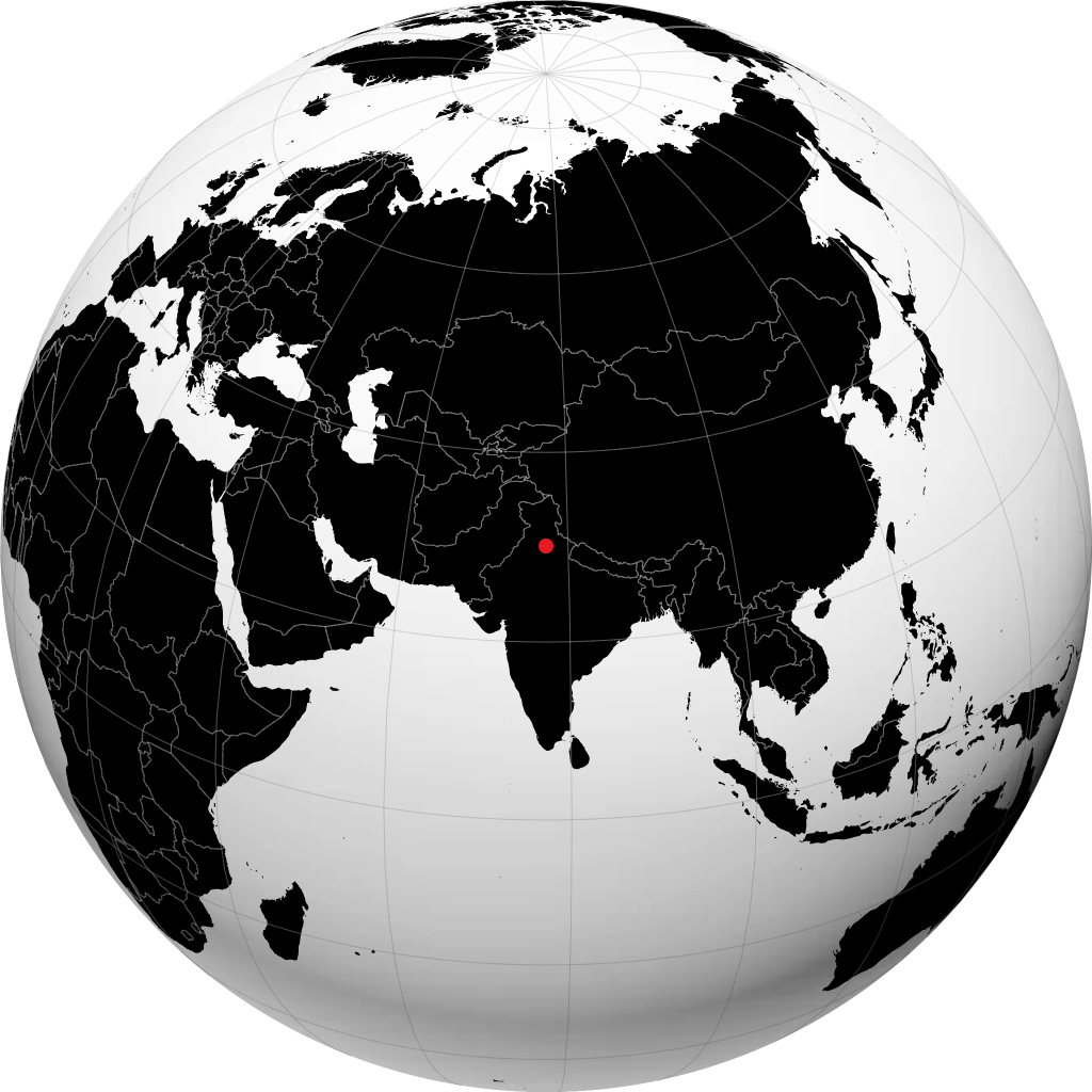 يامونا ناغار على الكرة الأرضية