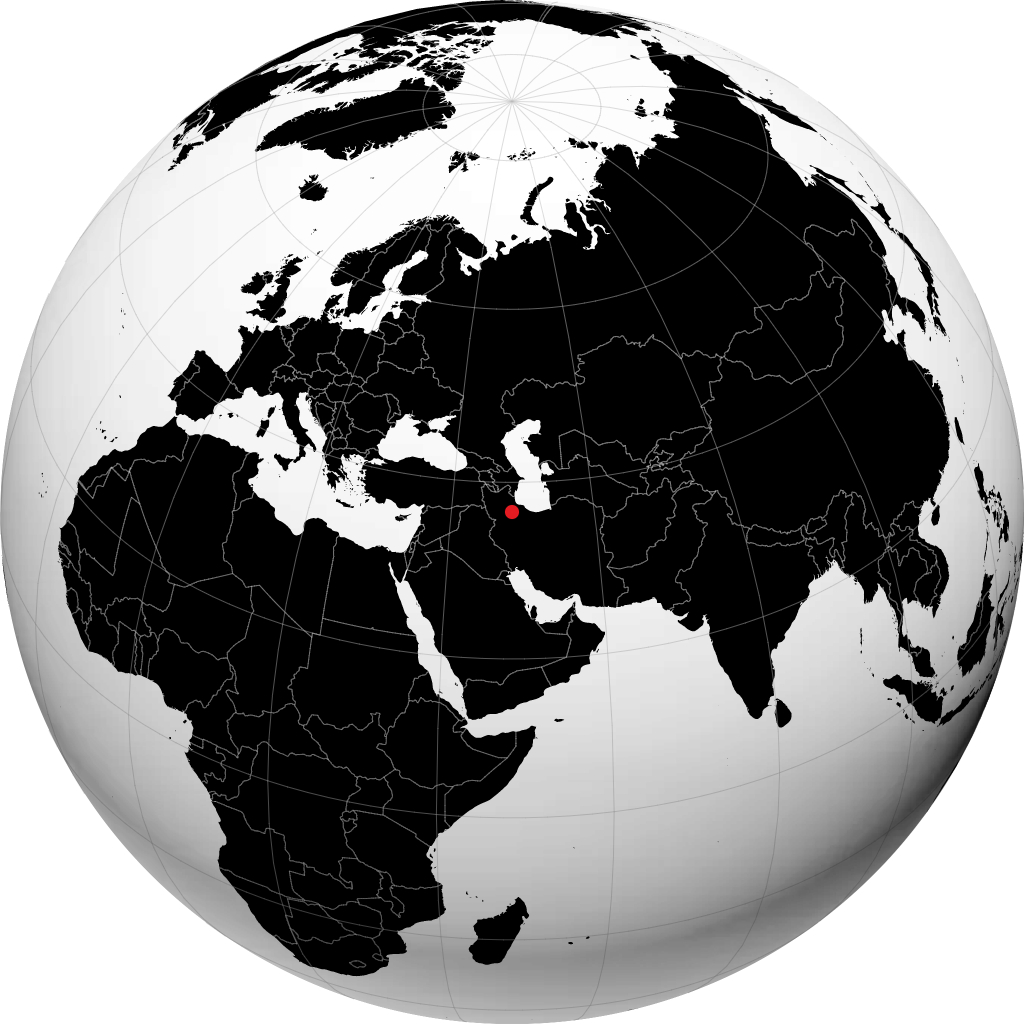 زنجان على الكرة الأرضية